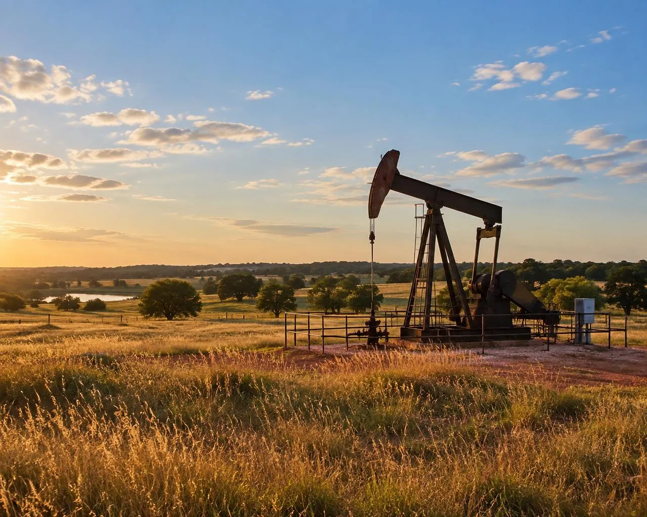 Oklahoma pumpjack imagery used in Kraken Energy's website experience